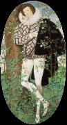 Nicholas Hilliard a youth among roses oil painting
